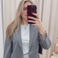 NEW STACEY BUTTON CLOSURE BLAZER (GREY)