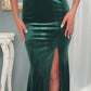 GREEN VELVET GOWN