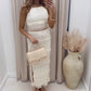 NEW LINDSAY TWO PIECE SKIRT SET (BEIGE)