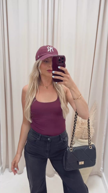 LEA REVERSIBLE TANK (BURGUNDY) | ONLY
