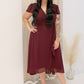 NEW MEGAN MIDI (BURGUNDY)