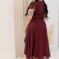 NEW MEGAN MIDI (BURGUNDY)