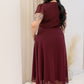 NEW MEGAN MIDI (BURGUNDY)