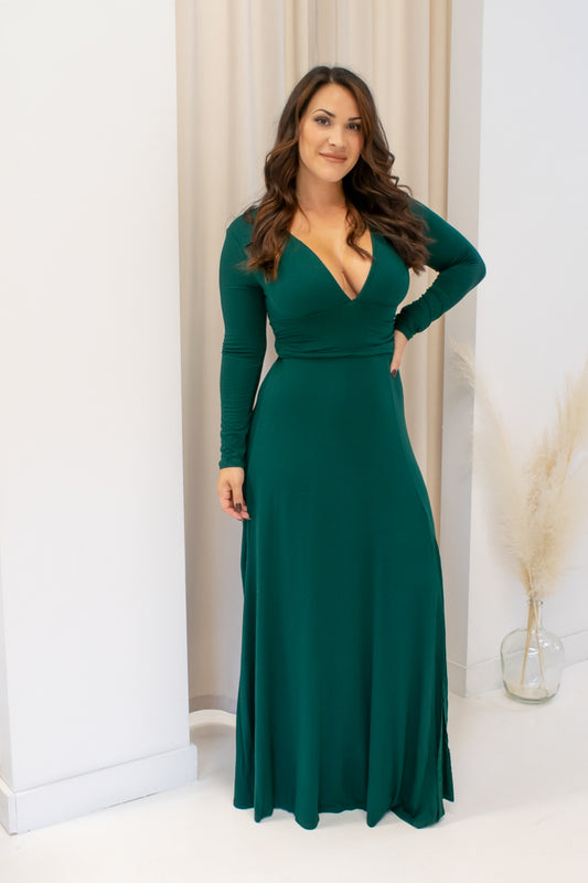 NEW ANGIE MAXI DRESS (HUNTER GREEN)