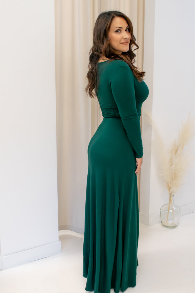 NEW ANGIE MAXI DRESS (HUNTER GREEN)