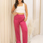 NEW ELLE SATIN TROUSERS (FUCHSIA)