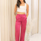NEW ELLE SATIN TROUSERS (FUCHSIA)