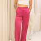 NEW ELLE SATIN TROUSERS (FUCHSIA)