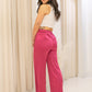 NEW ELLE SATIN TROUSERS (FUCHSIA)