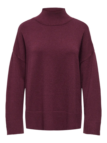 MARY SWEATER (BURGUNDY) | ONLY