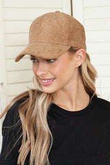 NEW CORDUROY BALL CAP (BROWN)