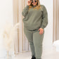 NEW TARA TWO PIECE SWEATSHIRT SET (CURVY) | GREEN