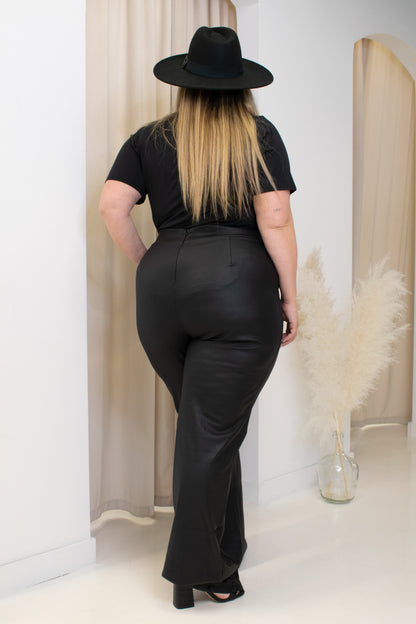 NEW TYLIA FAUX LEATHER PANT (CURVY)