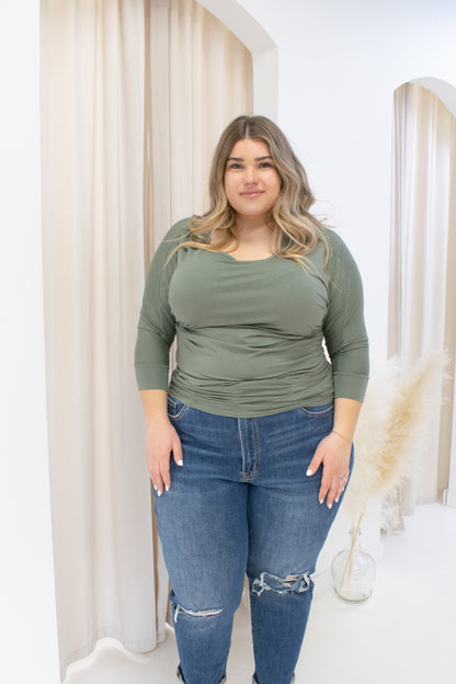 NEW BECK TOP | OLIVE