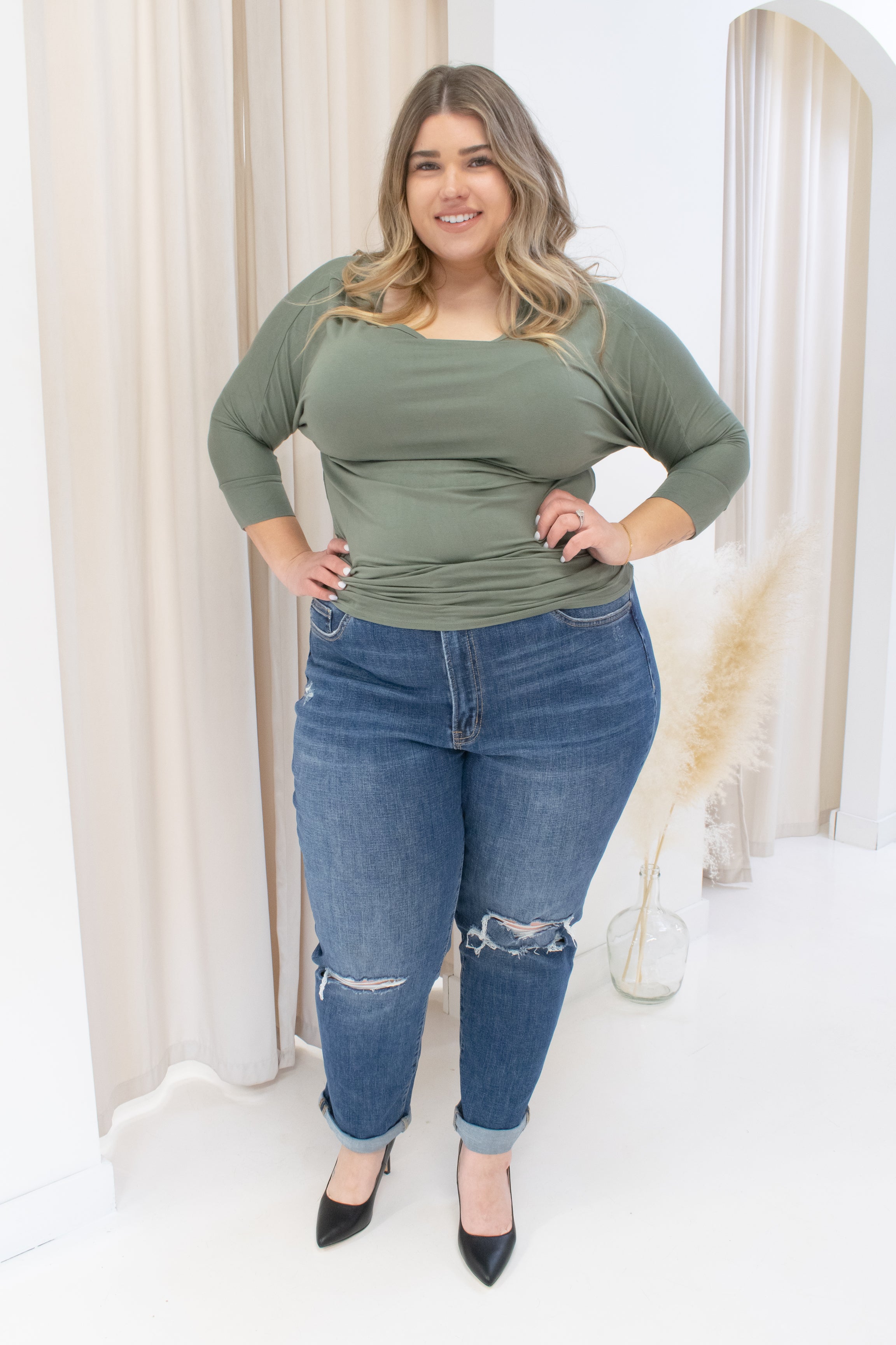 NEW BECK TOP | OLIVE