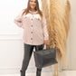 NEW BREE BUTTON UP SHIRT (HEATHERED BLUSH)