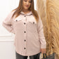 NEW BREE BUTTON UP SHIRT (HEATHERED BLUSH)