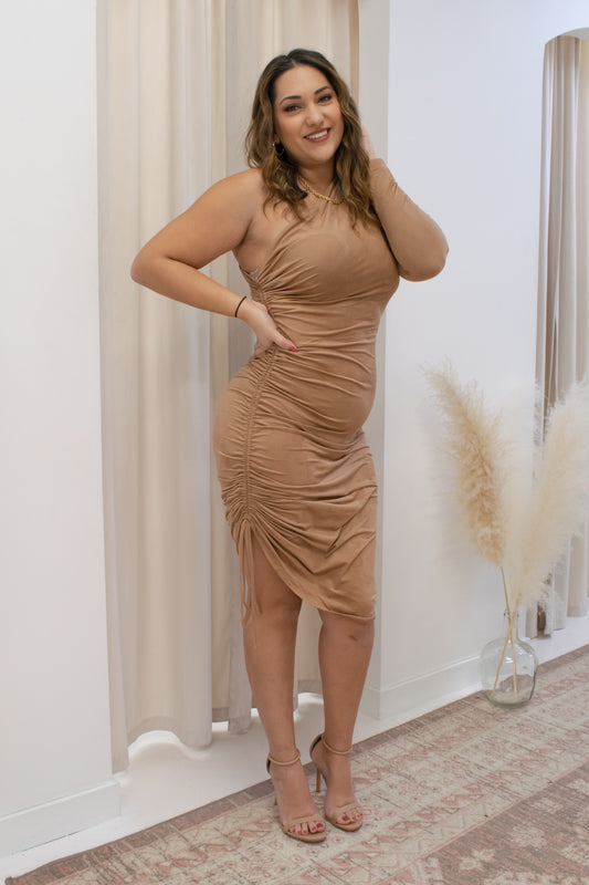 NEW KINSLEY TAUPE DRESS