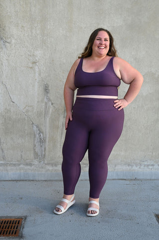 ARRO RIBBED SET LEGGINGS (PURPLE)