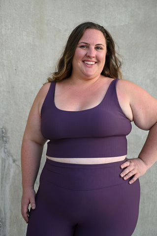 ARRO RIBBED SET TOP (PURPLE)