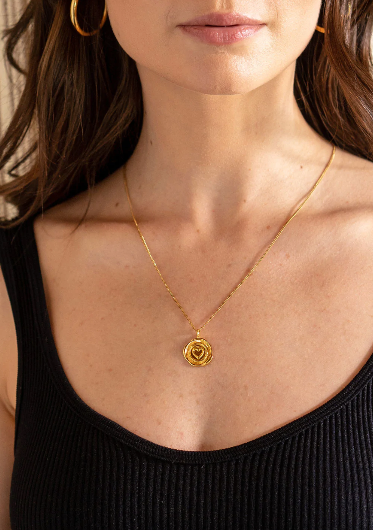 NEW SEALED WITH LOVE MEDALLION NECKLACE